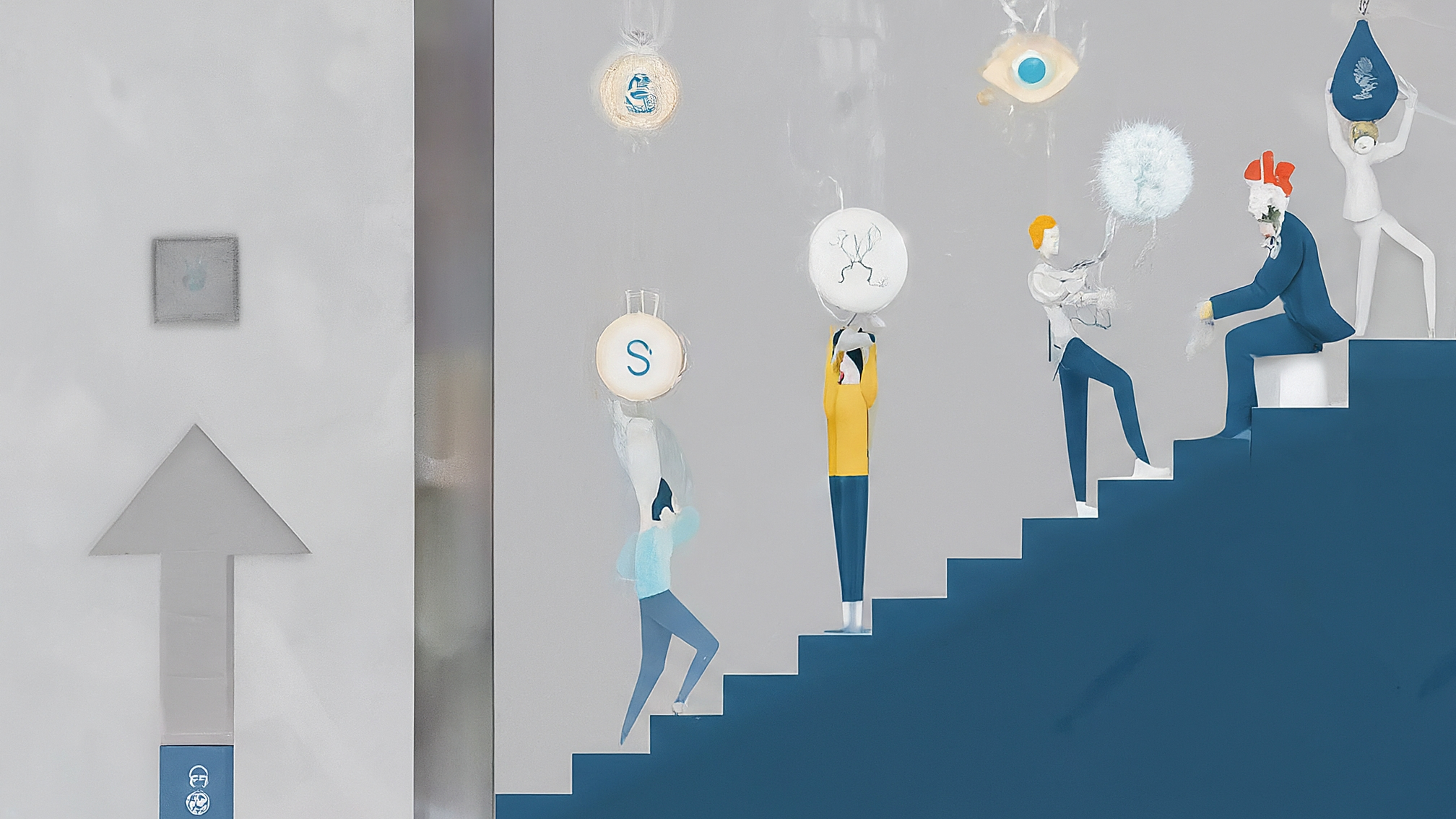 Educational illustration showing abstract diversification concepts, multiple asset types represented visually, clean