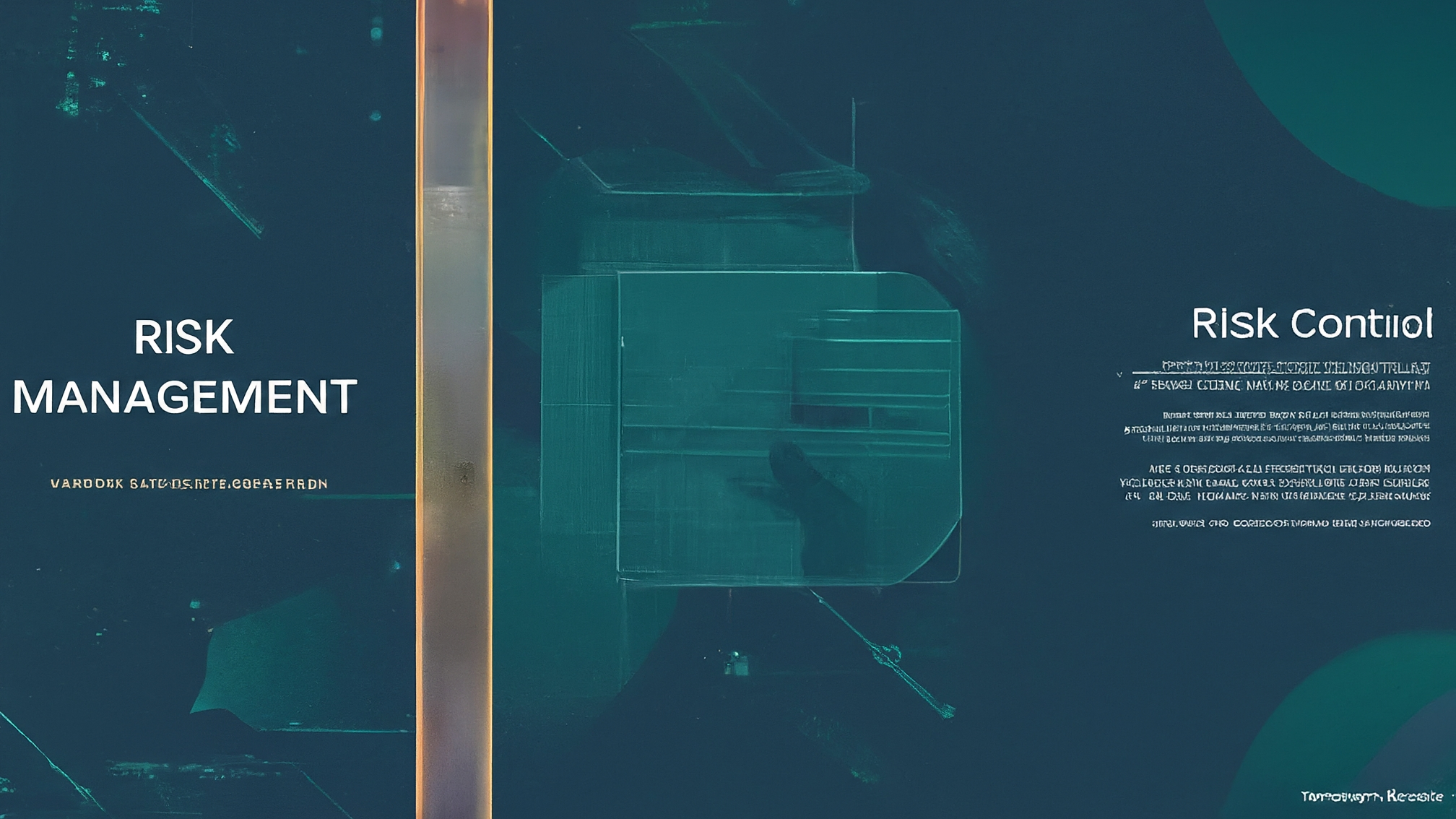 Clean educational illustration representing risk management concepts in portfolios, abstract protective elements and risk